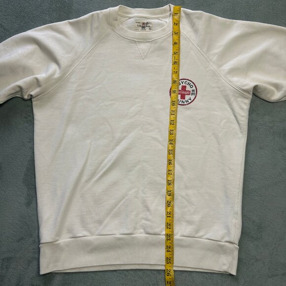 Psycho Bunny Lifeguard Sweatshirt Adult Medium Off White Crew Neck Sweater Mens - Picture 11 of 14